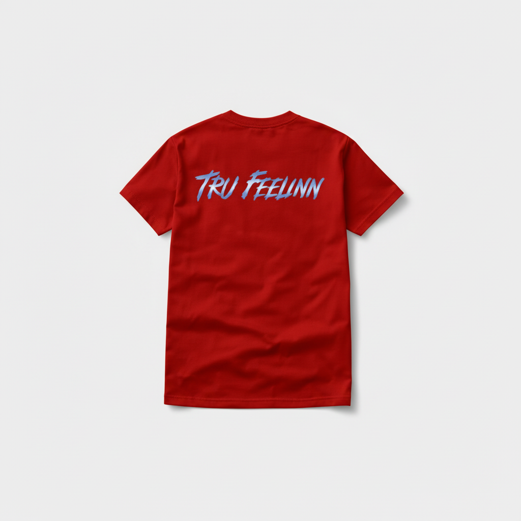 Red Tru Feelinn Back Print T-Shirt