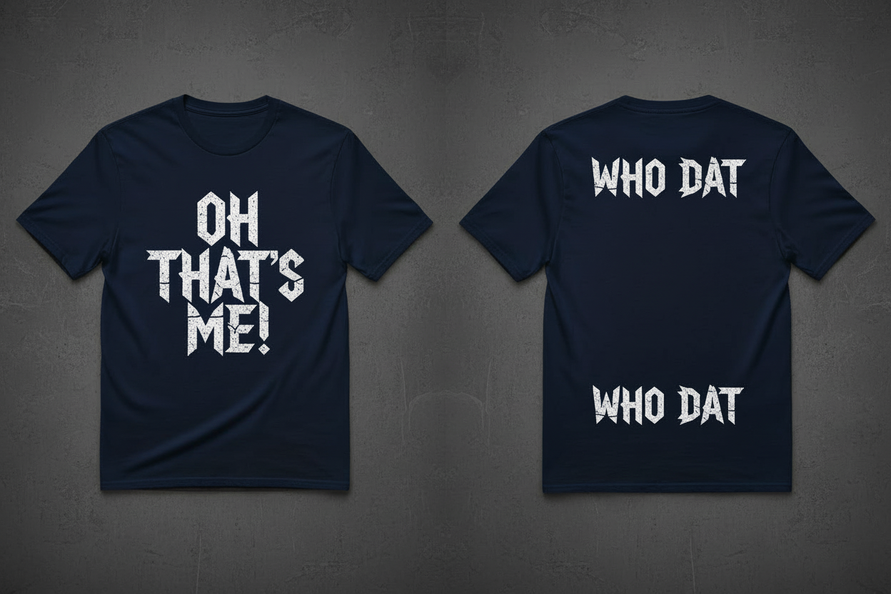 Tru Feelinn “Who Dat / Oh That’s Me” Rock Tee