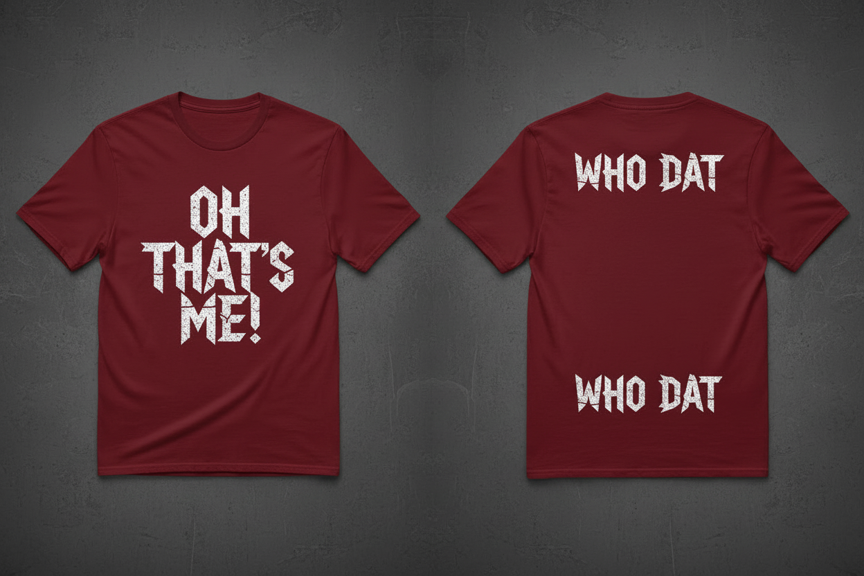 Tru Feelinn “Who Dat / Oh That’s Me” Rock Tee