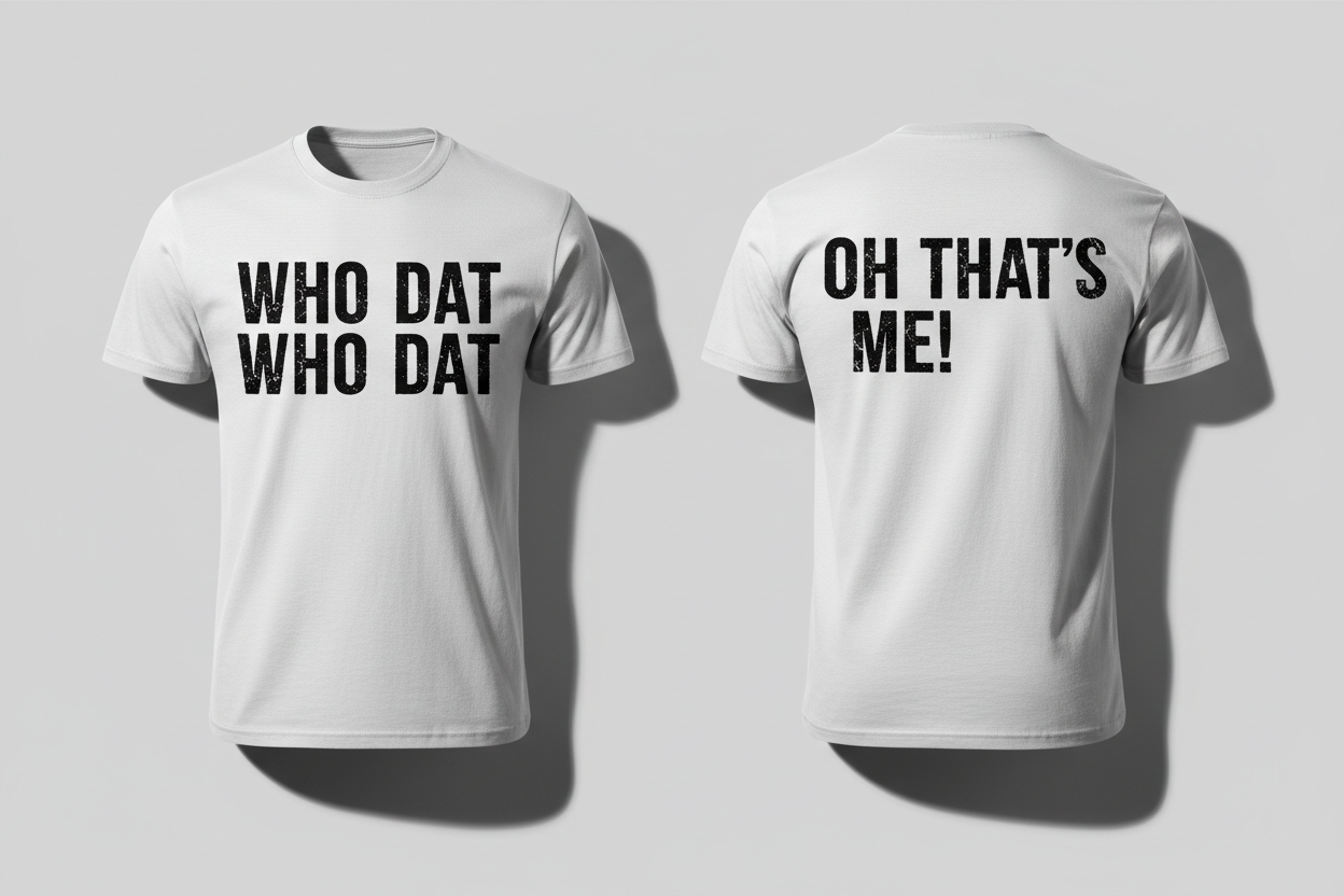 Who Dat Who Dat / Oh That’s Me! Rock Graphic T-Shirt