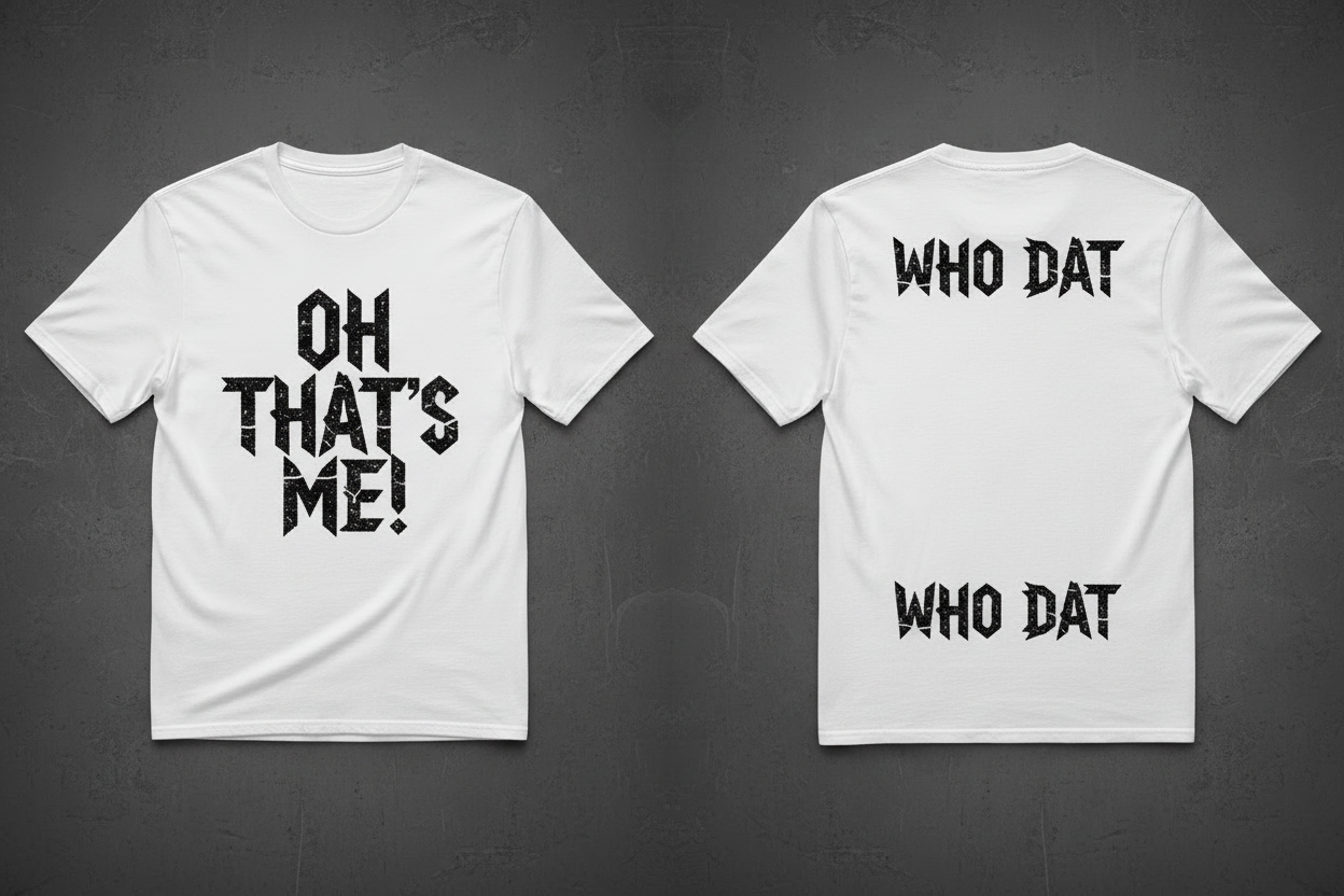 Tru Feelinn “Who Dat / Oh That’s Me” Rock Tee